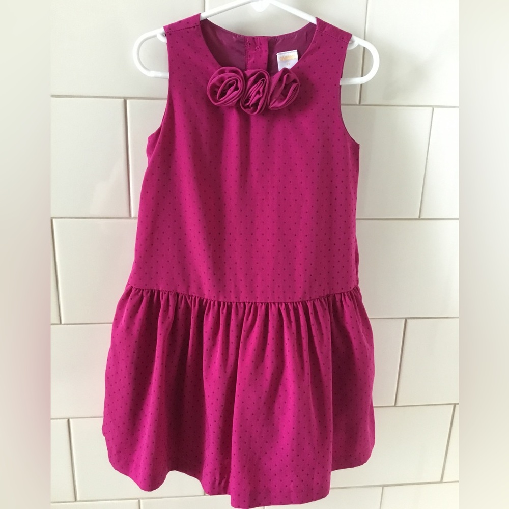 Gymboree Pink Sleeveless Polka Dot Sleeveless Drop Waist Dress 4T